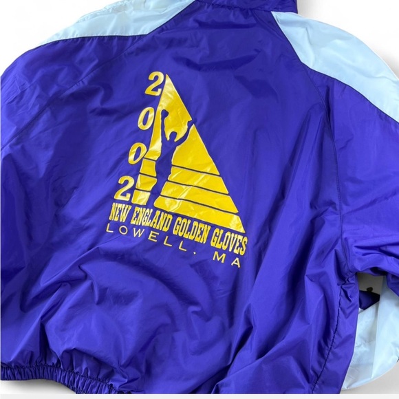 Vintage 2002 New England Golden Gloves purple windbreaker jacket cool jacket - Picture 3 of 7